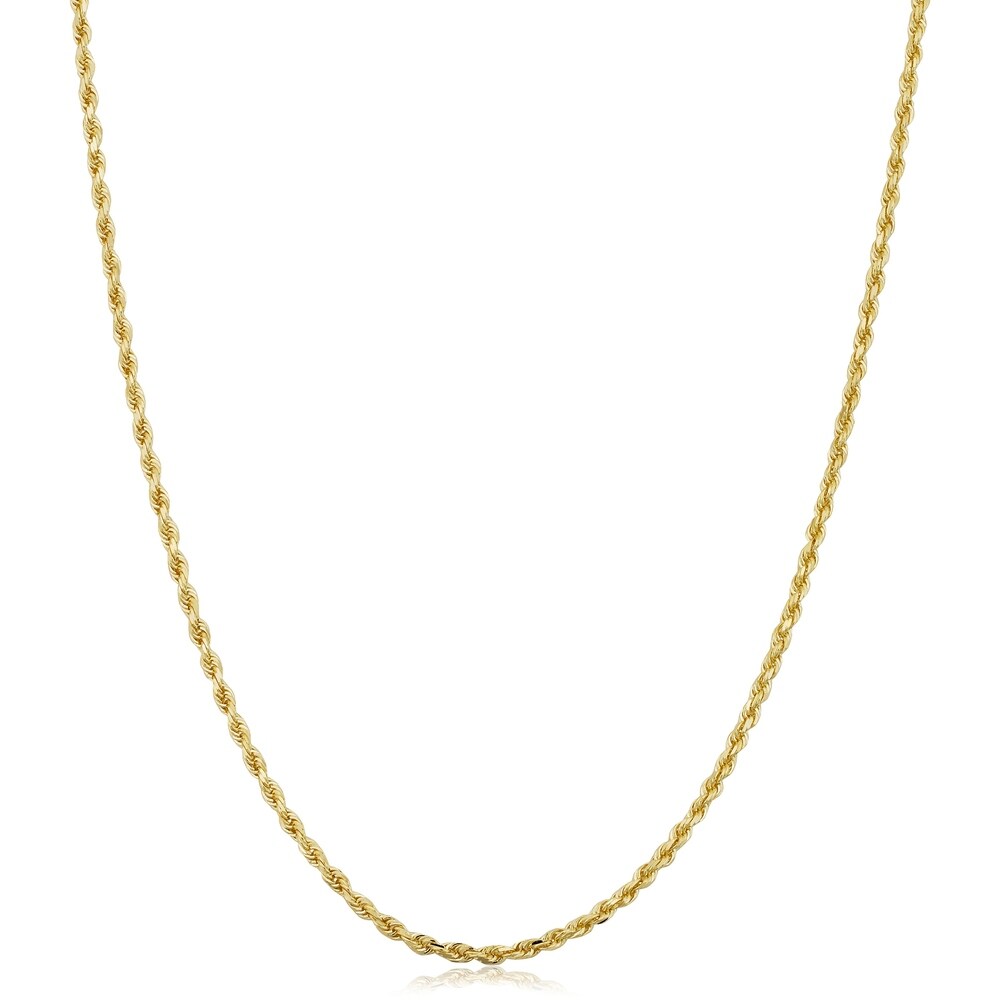 14k Yellow Gold 1.5 millimeter Rope Chain Necklace (14 - 30 inches)