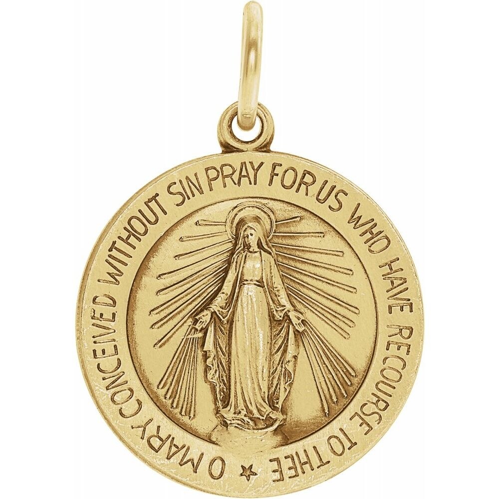 14k Yellow Gold 18mm Polished Pendant