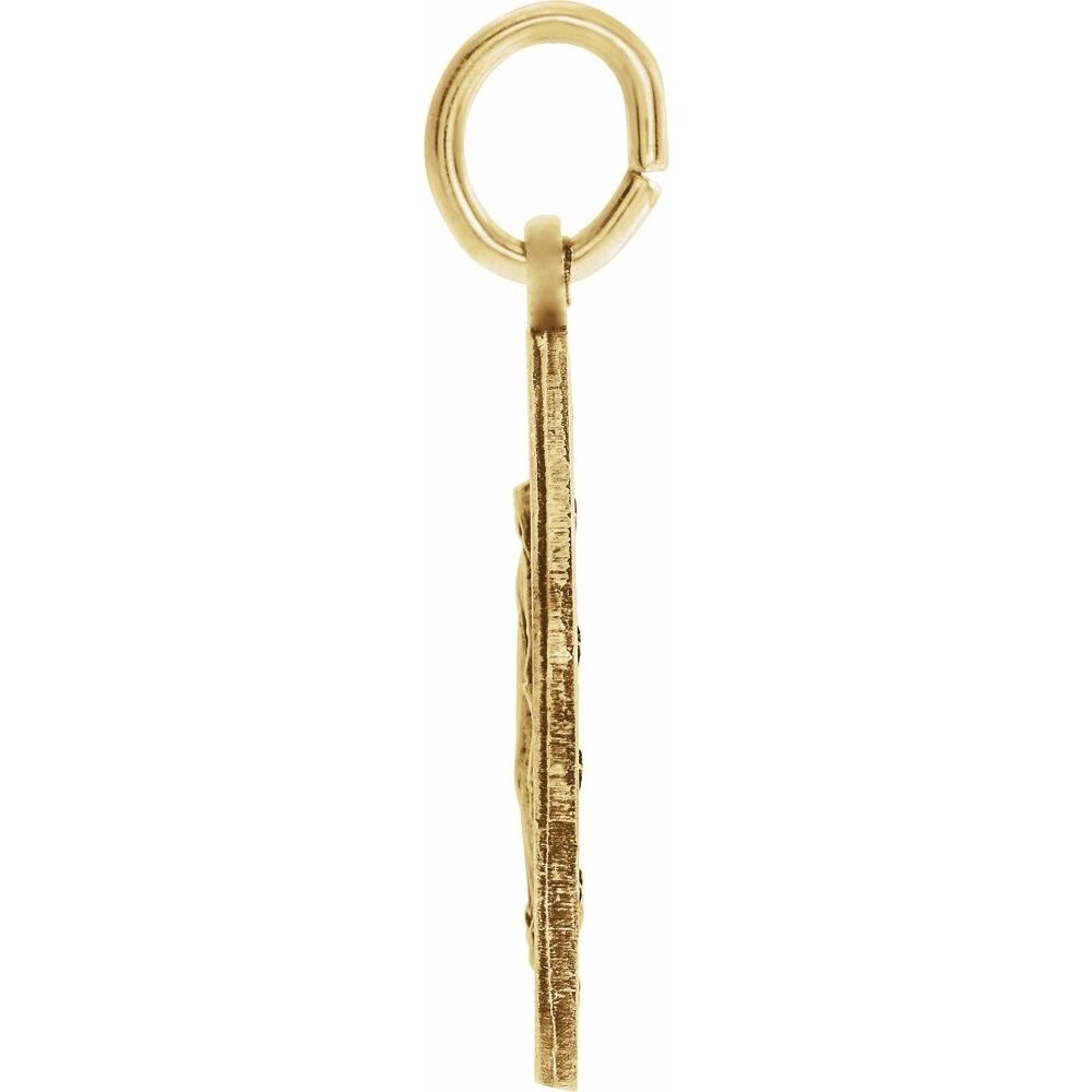 14k Yellow Gold 18mm Polished Pendant
