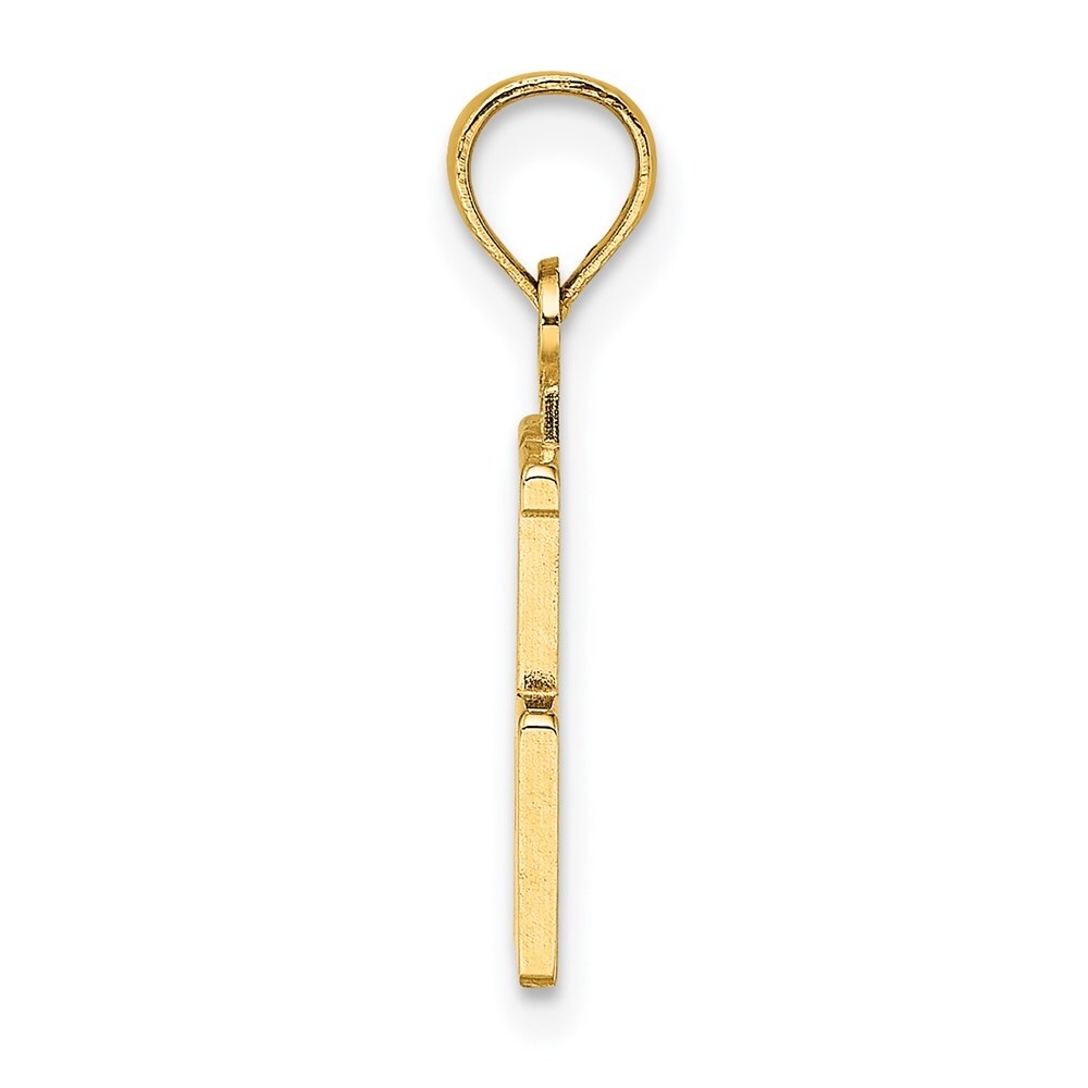 14k Yellow Gold 75 Block Style Charm