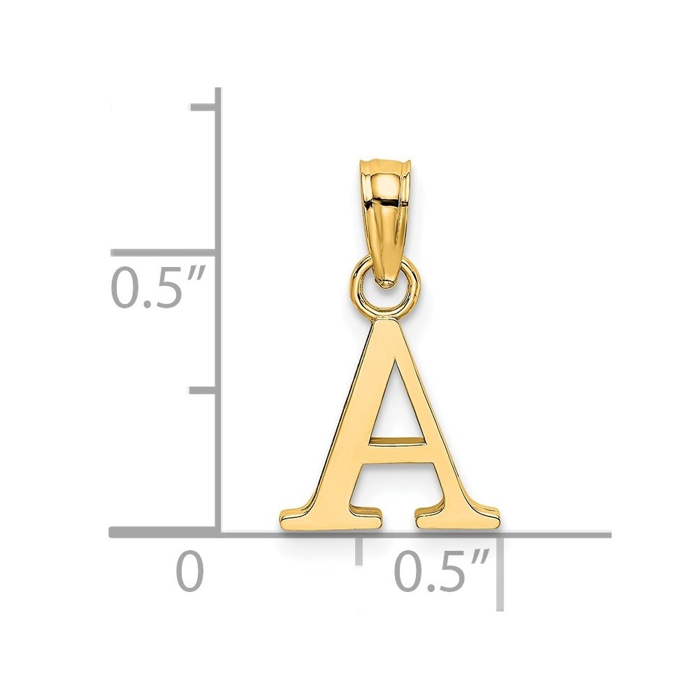 14k Yellow Gold A BLOCK INITIAL/HP (2of2)