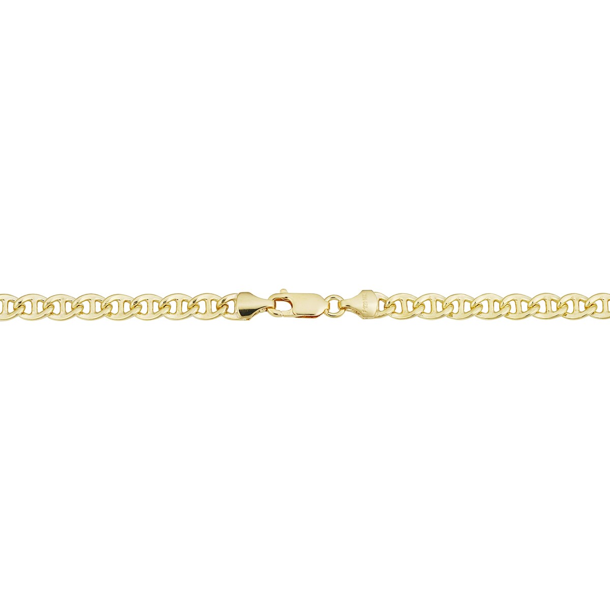 14k Yellow Gold Filled 5.1 mm Mariner Link Chain Necklace For Men and Women