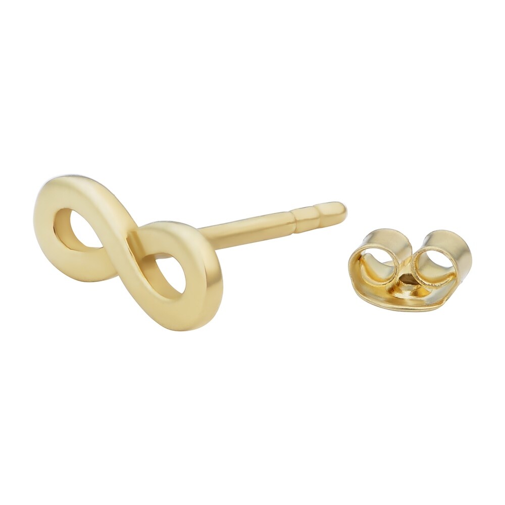 14k Yellow Gold Infinity Stud Earrings