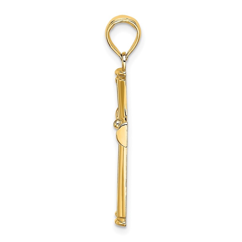 14k Yellow Gold Polished & Cut-Out CROSS
