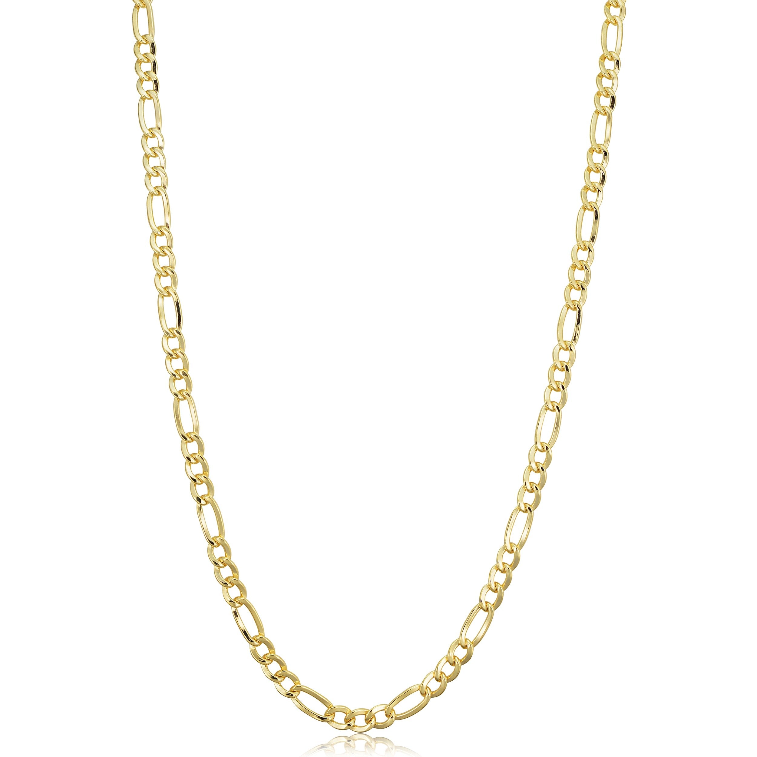 14k Yellow Gold-filled Solid Figaro Link Chain Necklace