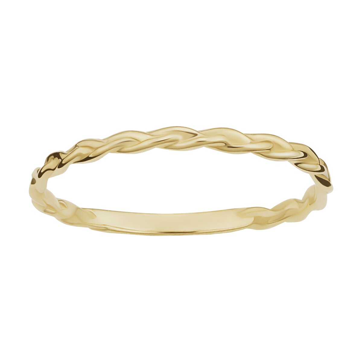 14k Yellow, White or Rose Gold Braided Band Ring for Women (1.6 millimeters)