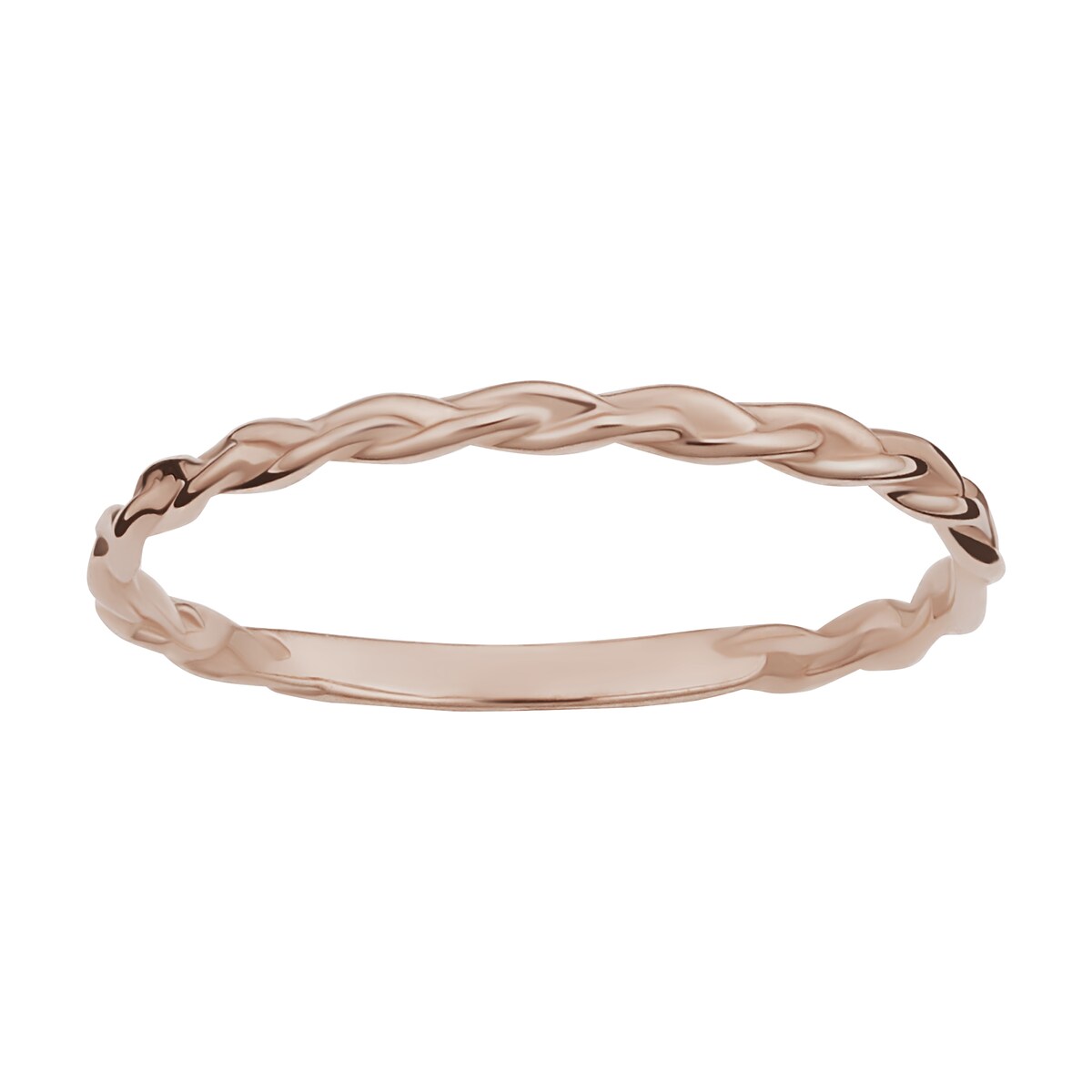 14k Yellow, White or Rose Gold Braided Band Ring for Women (1.6 millimeters)