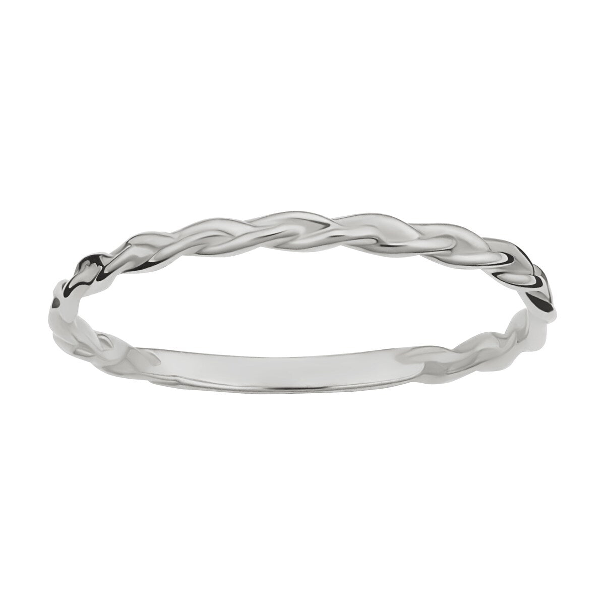 14k Yellow, White or Rose Gold Braided Band Ring for Women (1.6 millimeters)