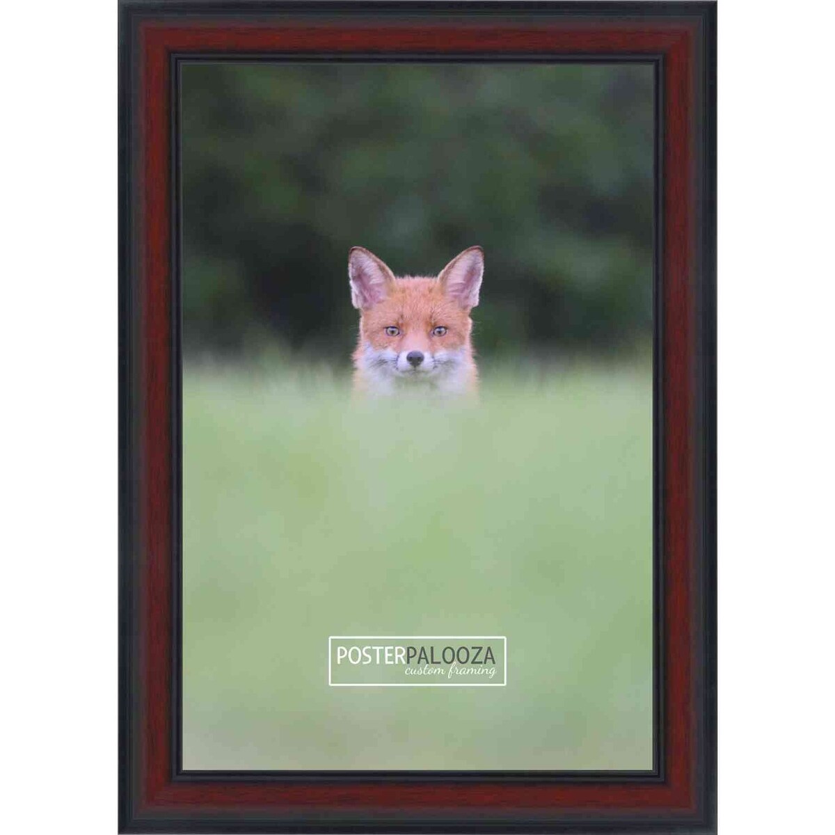 14x10 Traditional Mahogany Complete Wood Picture Frame with UV Acrylic, Foam Board Backing, & Hardware