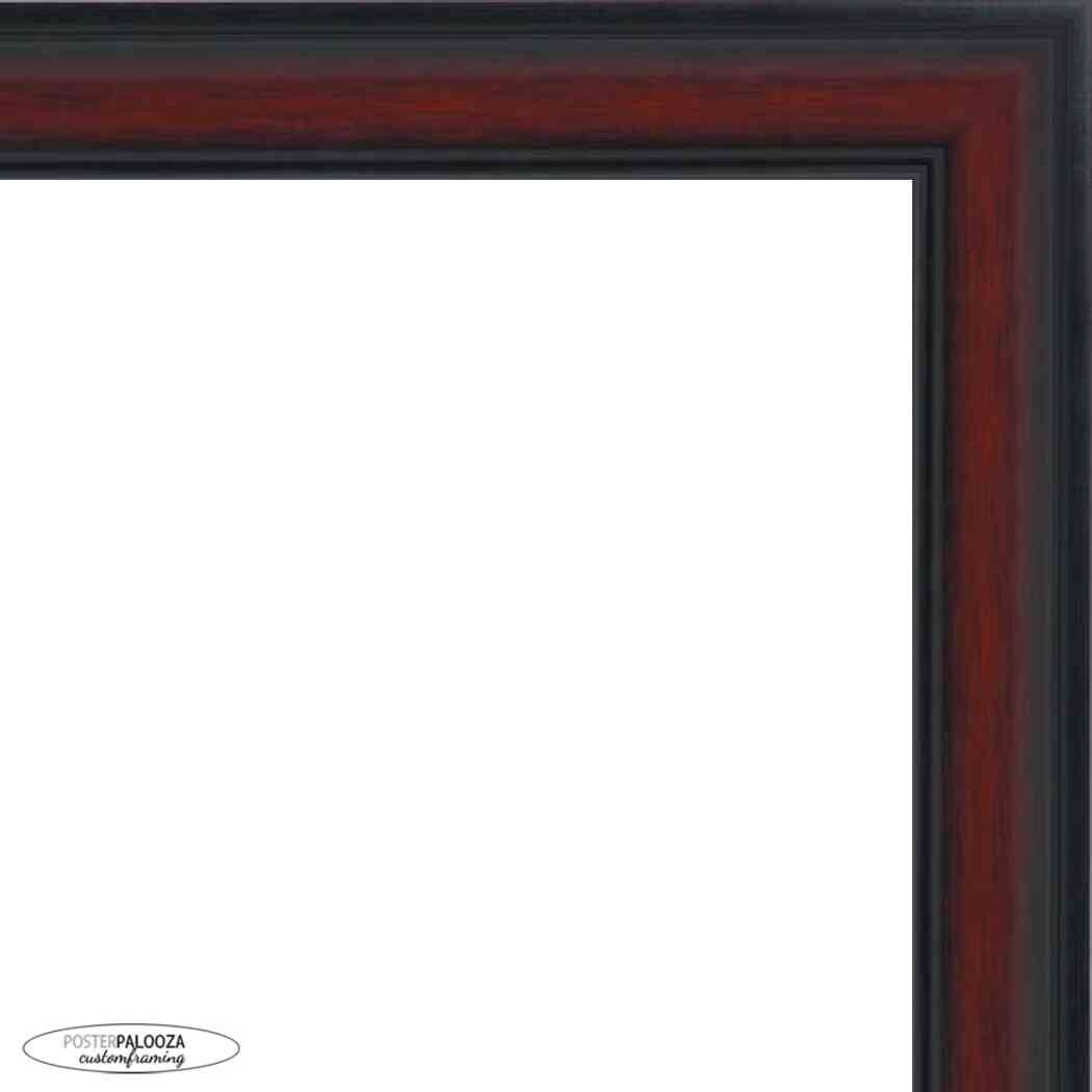 14x10 Traditional Mahogany Complete Wood Picture Frame with UV Acrylic, Foam Board Backing, & Hardware