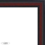 14x10 Traditional Mahogany Complete Wood Picture Frame with UV Acrylic, Foam Board Backing, & Hardware