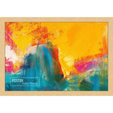 14x10 Traditional Natural Complete Wood Picture Frame with UV Acrylic, Foam Board Backing, & Hardware