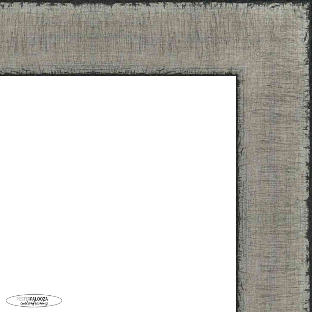 14x16 Traditional Silver Complete Wood Picture Frame with UV Acrylic, Foam Board Backing, & Hardware