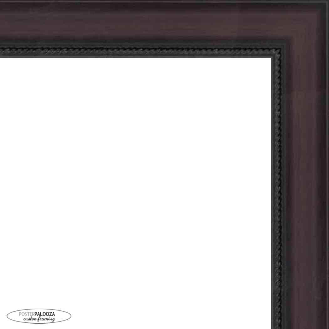 14x18 Traditional Mahogany Complete Wood Picture Frame with UV Acrylic, Foam Board Backing, & Hardware