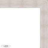 14x19 Rustic White Complete Wood Picture Frame with UV Acrylic, Foam Board Backing, & Hardware