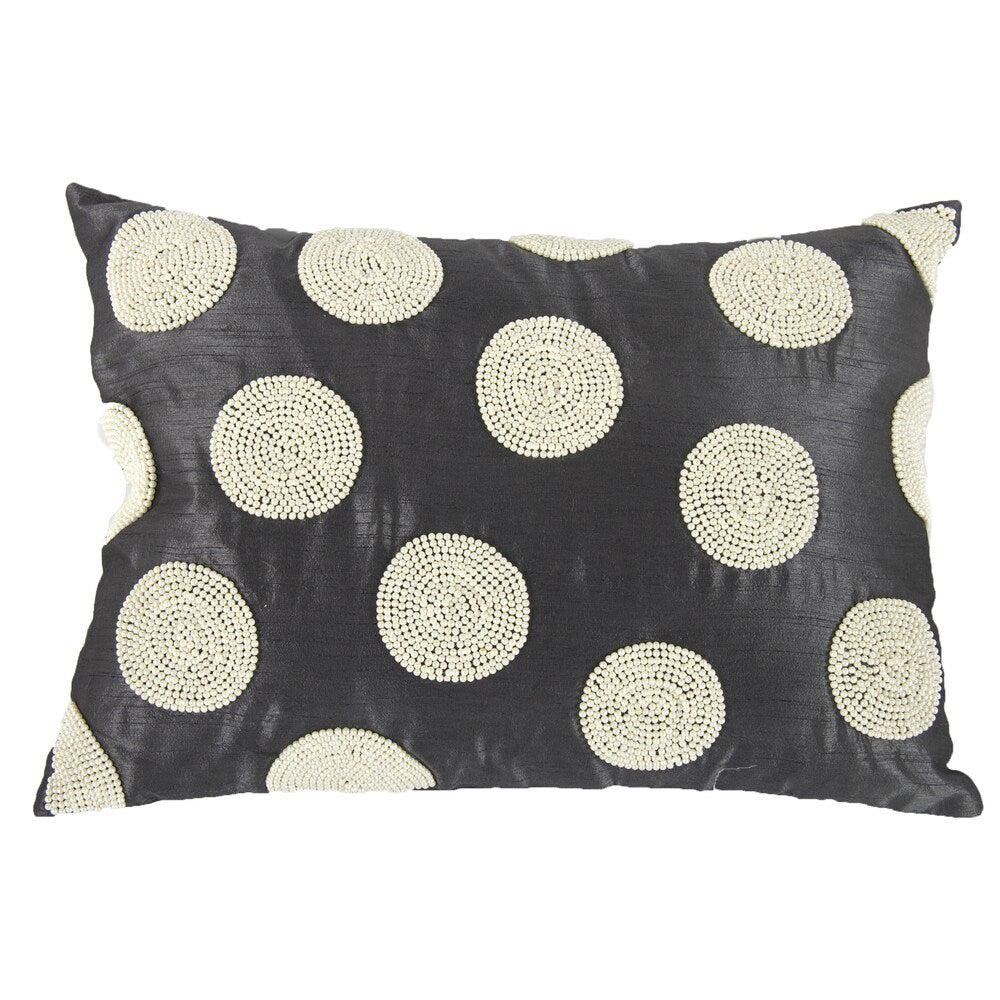 14-inch x 20-inch Poly Silk Faux Pearl Embellished Pillow