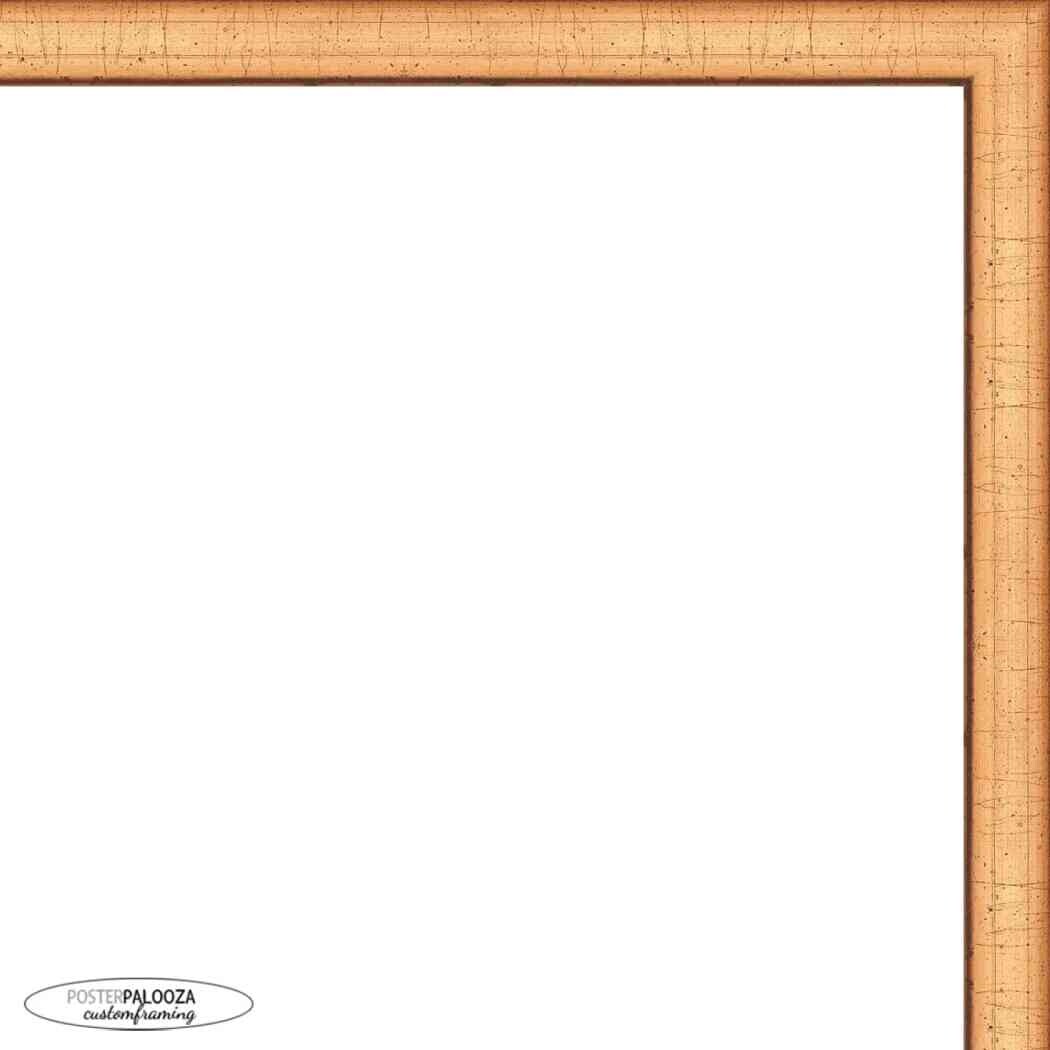 14x24 Contemporary Antique Gold Complete Wood Picture Frame with UV Acrylic, Foam Board Backing, & Hardware