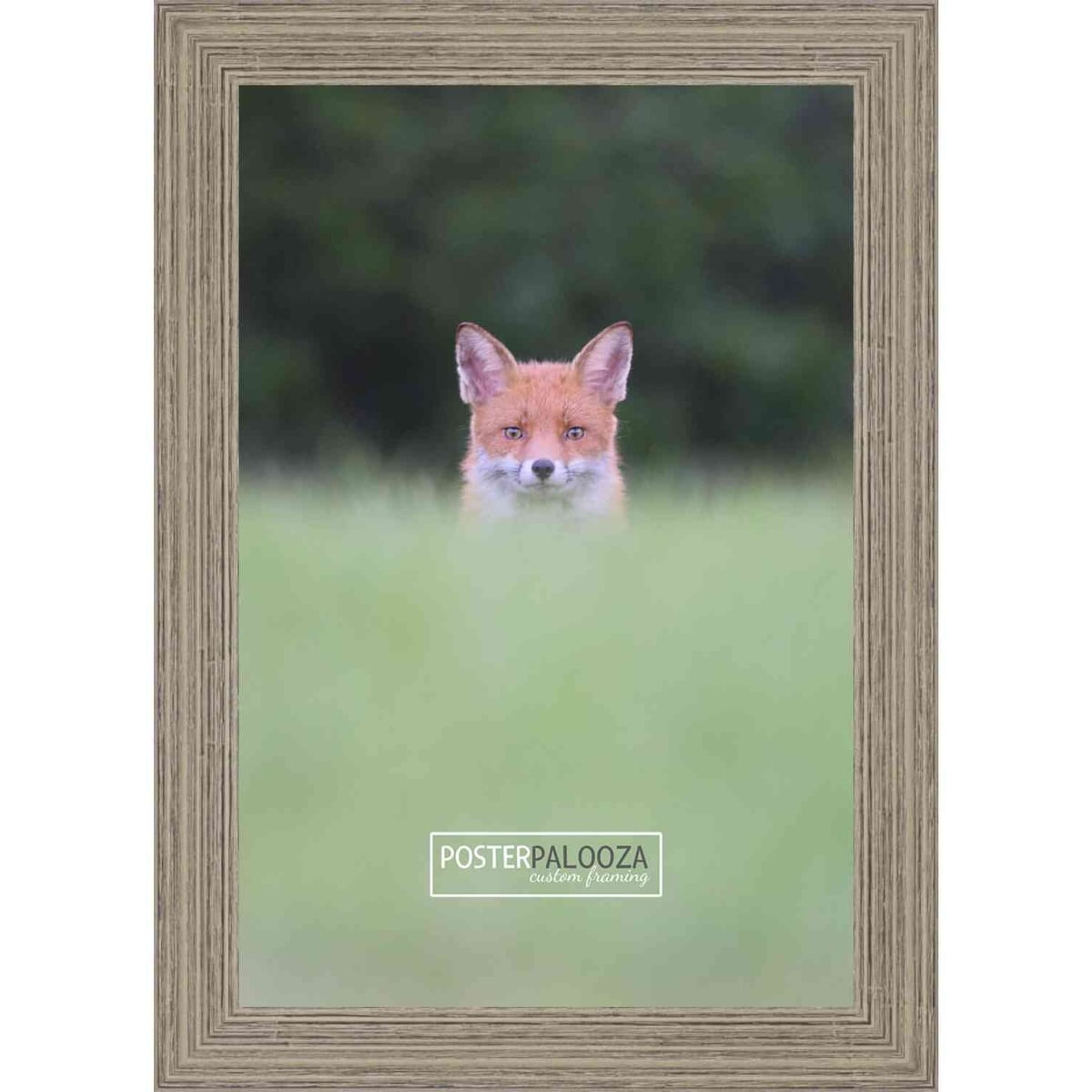 14x25 Rustic Wood Tone Complete Wood Picture Frame with UV Acrylic, Foam Board Backing, & Hardware