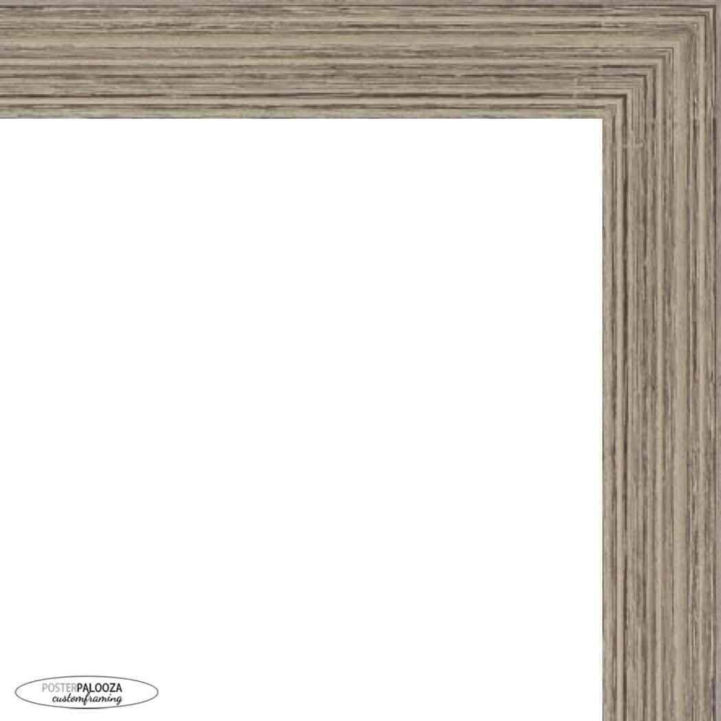 14x25 Rustic Wood Tone Complete Wood Picture Frame with UV Acrylic, Foam Board Backing, & Hardware