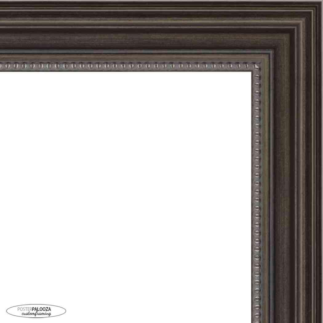 14x40 Contemporary Pewter Complete Wood Panoramic Frame with UV Acrylic, Foam Board Backing, & Hardware