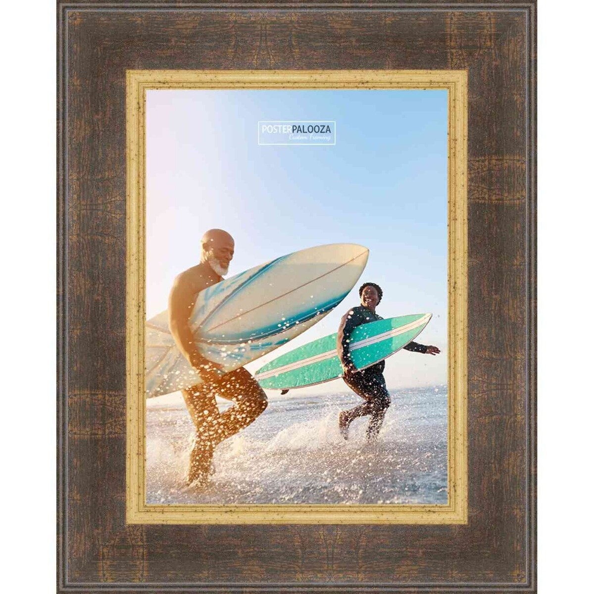 14x8 Contemporary Acid Complete Wood Picture Frame with UV Acrylic, Foam Board Backing, & Hardware