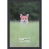 14x8.5 Traditional Black Complete Wood Picture Frame with UV Acrylic, Foam Board Backing, & Hardware