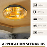 15 Inch Vintage Flush Mount Light Fixture