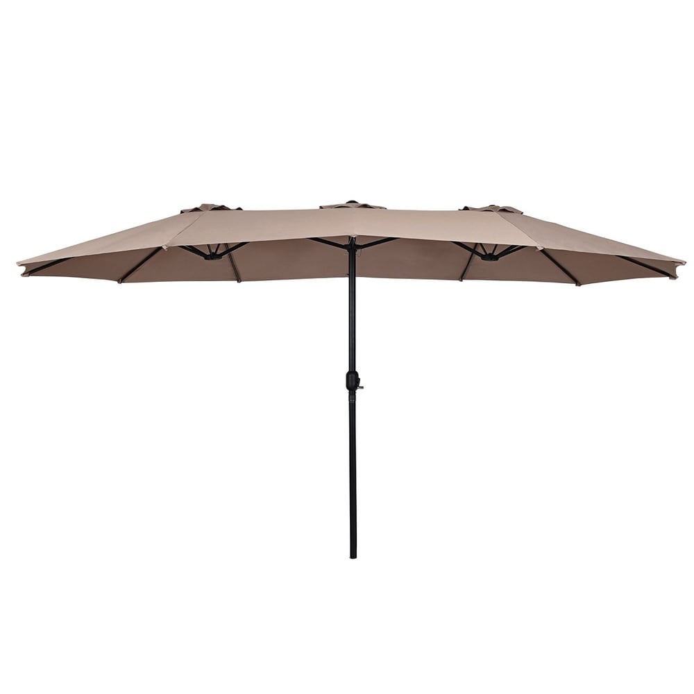 15' Double-Sided Outdoor Offset Patio Umbrella, Base Not Included