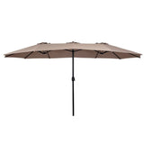 15' Double-Sided Outdoor Offset Patio Umbrella, Base Not Included