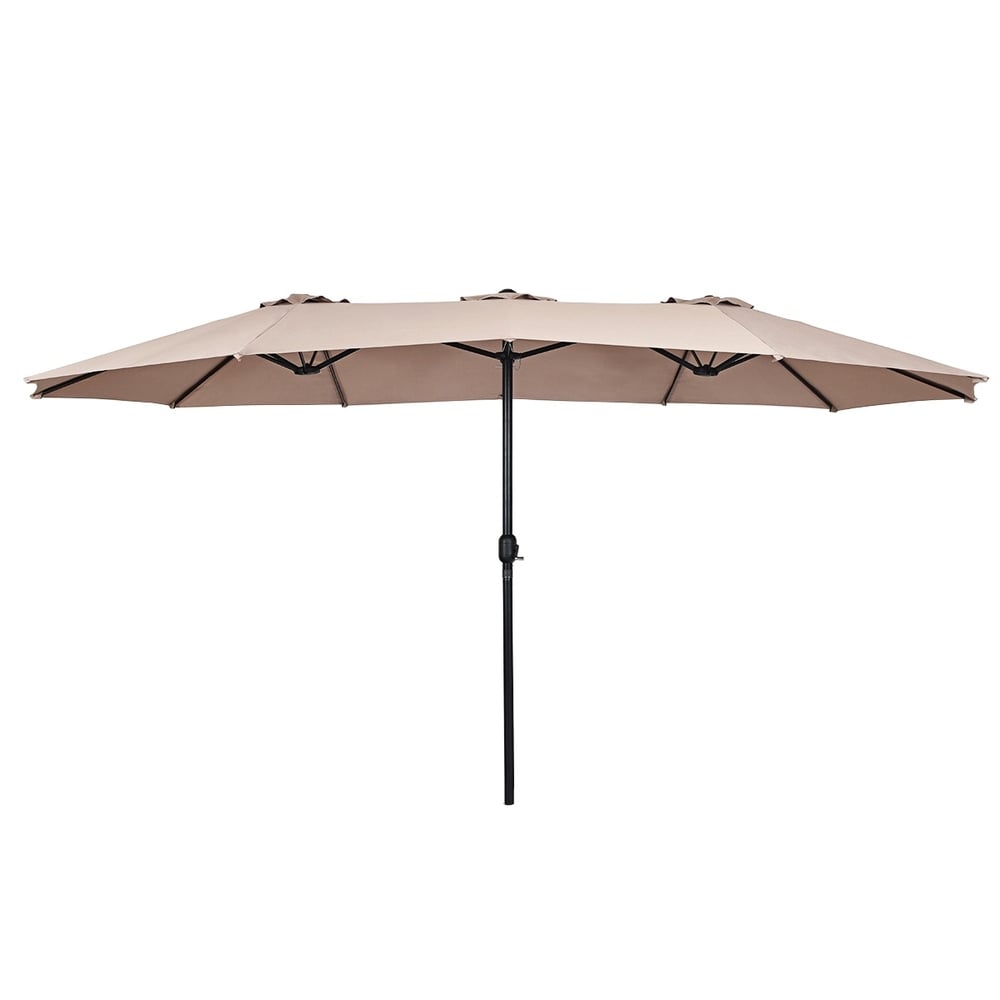 15' Double-Sided Outdoor Offset Patio Umbrella, Base Not Included
