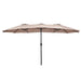 15' Double-Sided Outdoor Offset Patio Umbrella, Base Not Included