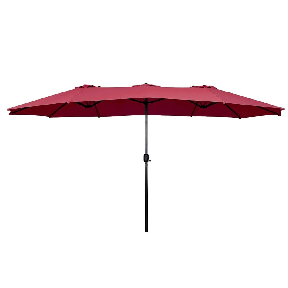 15' Double-Sided Outdoor Offset Patio Umbrella, Base Not Included