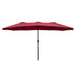 15' Double-Sided Outdoor Offset Patio Umbrella, Base Not Included