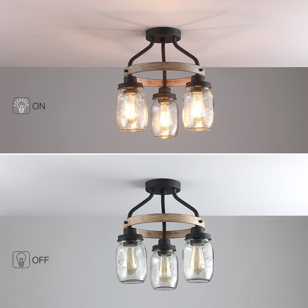 Semi-Flush Mount - 15"W
