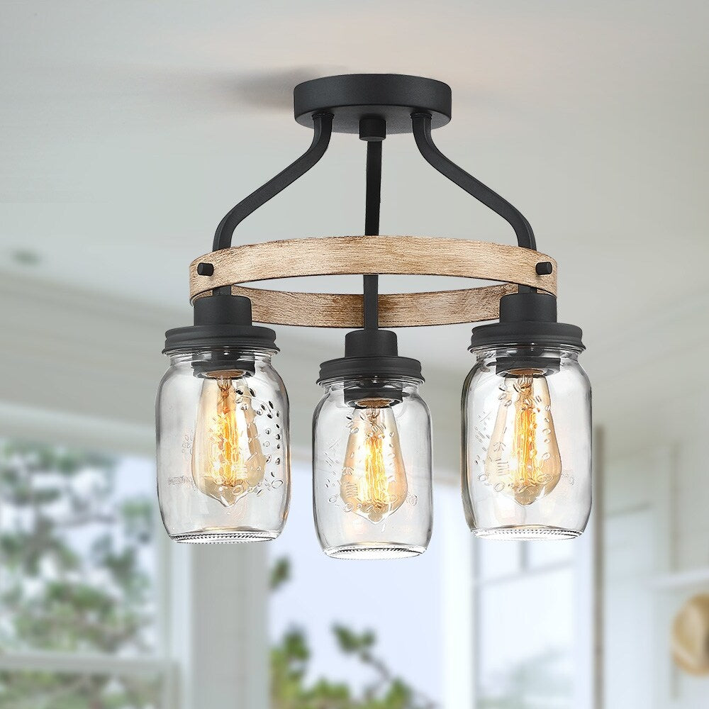 Semi-Flush Mount - 15"W
