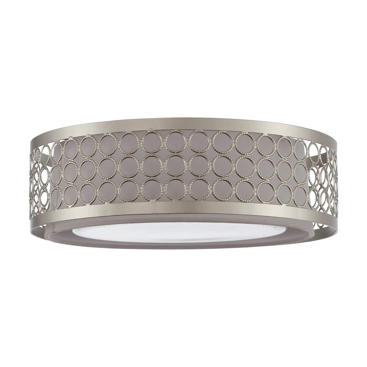 15.4" Modern Silver Metal LED Flush Mount Ceiling Light