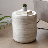 15.74 inch Faux MARS marble Pattern Coffee Tables for Living Room Round Tea table for Living Room, No Need Assembly.