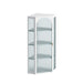 15.94 in. W x 22.24 in. D x 41.34 in. H Glass Door Bathroom Storage Wall Cabinet in White with Four-tier Storage