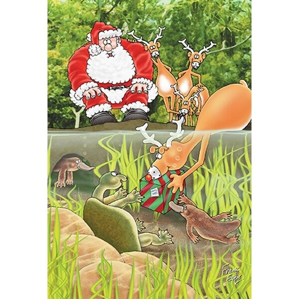 153333 Platypus & Turtle-FSPEAR132384 Print 7"x4.75" by Frank Spear