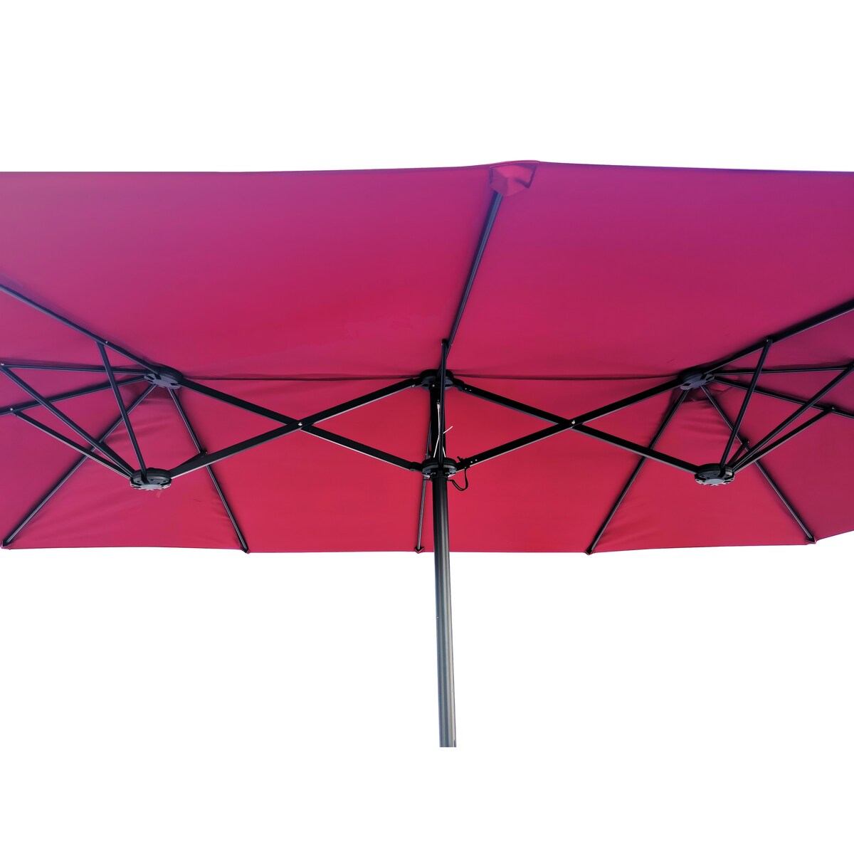 15Ftx9FtDouble-Sided Patio Umbrella Outdoor Market Table Garden Extra Large Waterproof Twin Umbrellas with Crank and Wind Vents