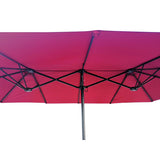 15Ftx9FtDouble-Sided Patio Umbrella Outdoor Market Table Garden Extra Large Waterproof Twin Umbrellas with Crank and Wind Vents