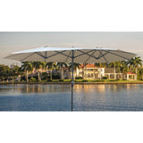 15Ftx9FtDouble-Sided Patio Umbrella Outdoor Market Table Garden Extra Large Waterproof Twin Umbrellas with Crank and Wind Vents