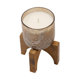 15Oz Candle On Bronze Glass W/ Stand By Liv & Skye