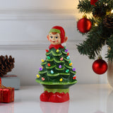 15" Nostalgic Ceramic Elf Tree