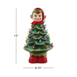 15" Nostalgic Ceramic Elf Tree