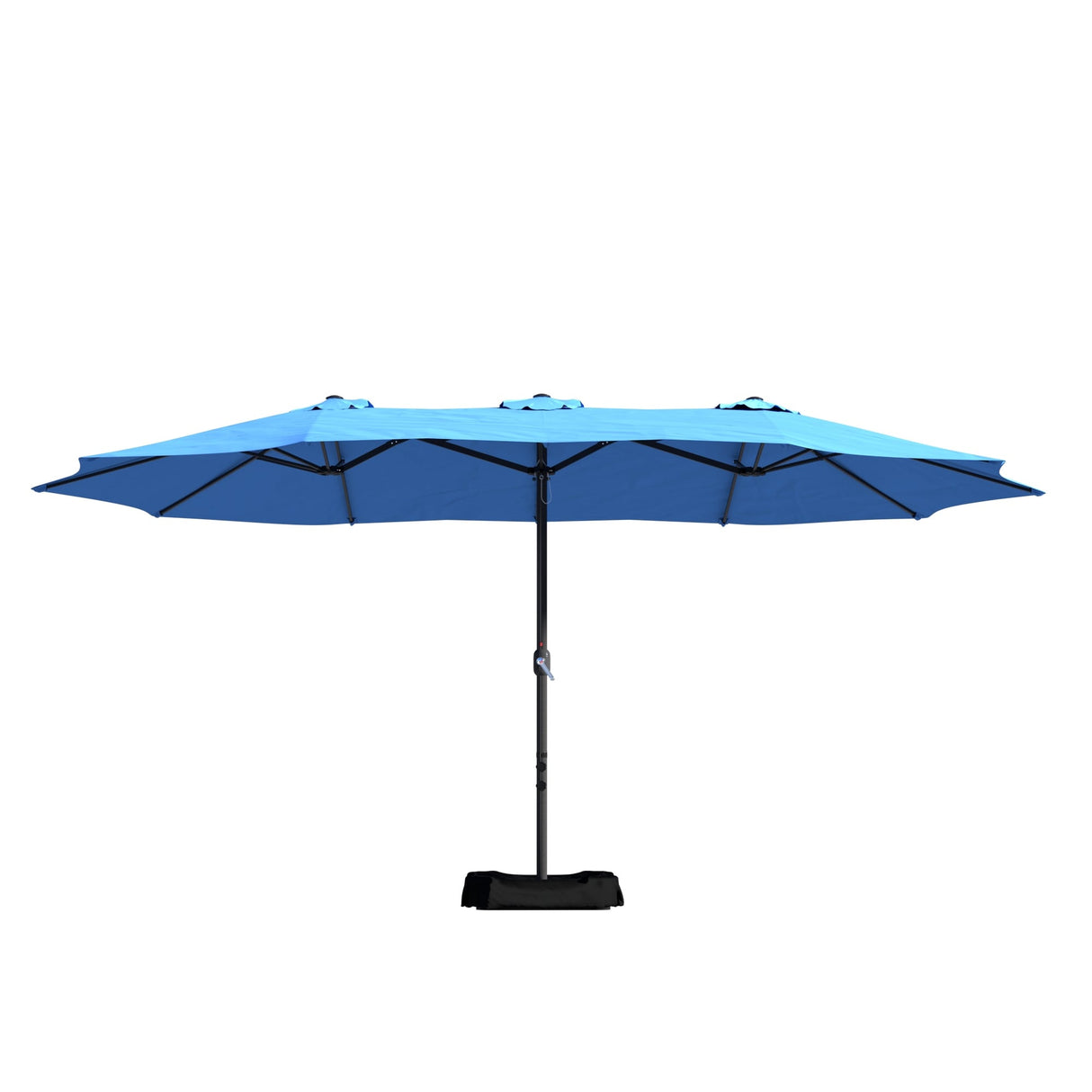 15ft Rectangular Patio Market Umbrella with Base