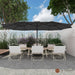 15ft Rectangular Patio Market Umbrella with Base