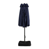 15ft Rectangular Patio Market Umbrella with Base