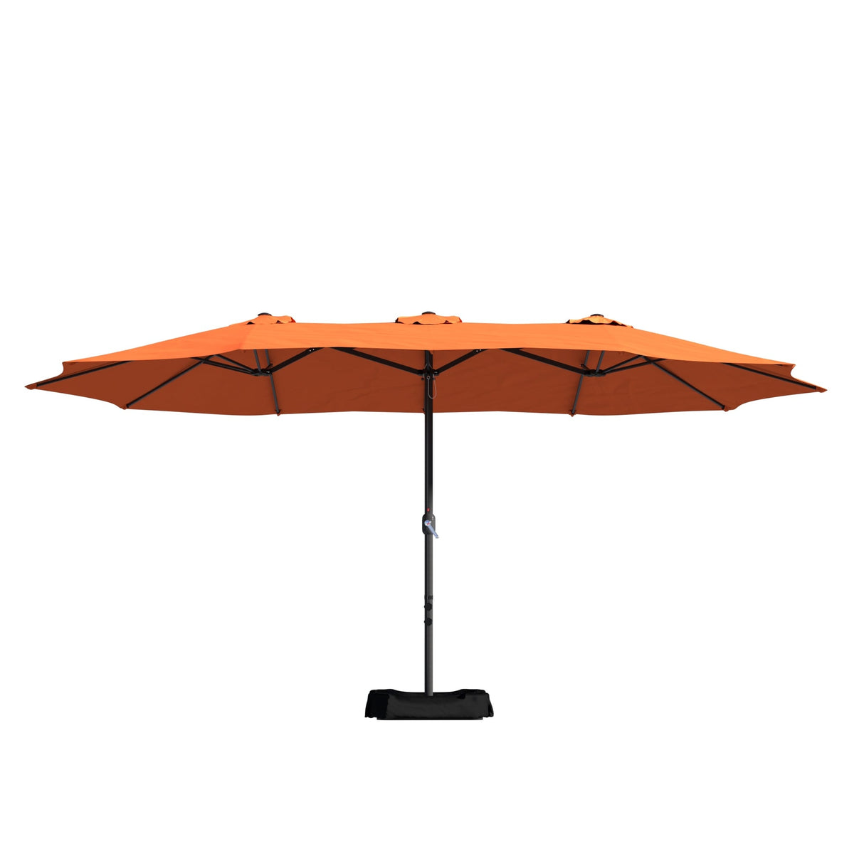 15ft Rectangular Patio Market Umbrella with Base