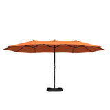 15ft Rectangular Patio Market Umbrella with Base